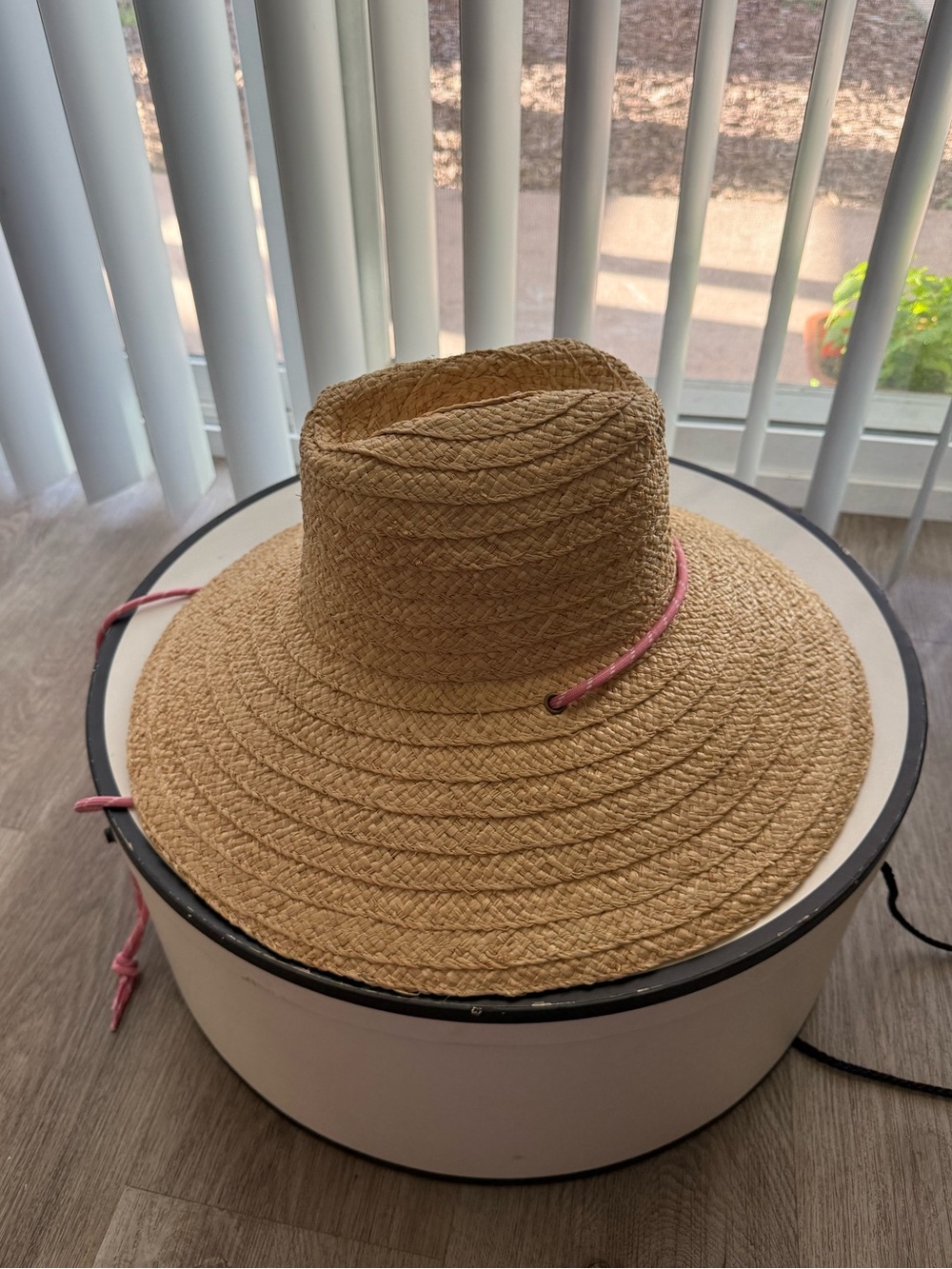 lack of color the vista tan pink ties wide brim dome down summer sun hat small